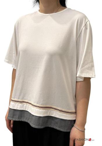 short sleeve crew neck Cotton T-shirt - ph 1