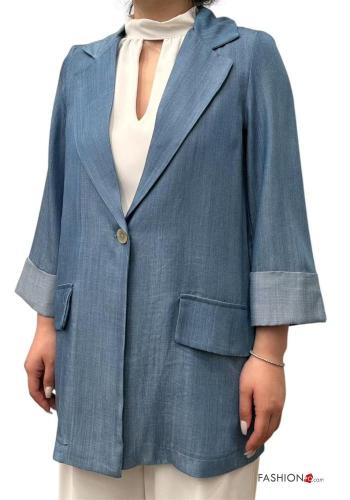 Giacca oversize maniche lunghe con bottoni - ph 1