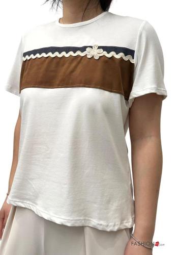 T-shirt em Algodão manga curta gola redonda
