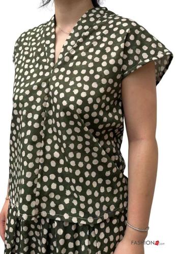 Blusa de Algodón Estampado de lunares