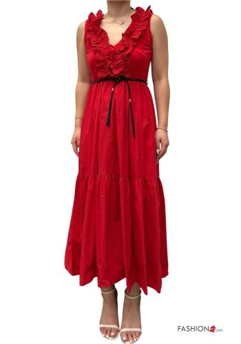 Kleid aus Baumwolle mit Gürtel - ph 1