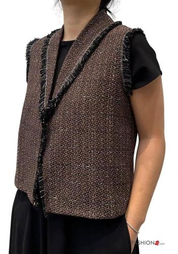 Chaleco de Algodón De lurex sin mangas con cuello en v - ph 1