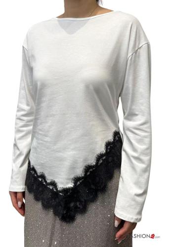Spitze- Bluse aus Baumwolle