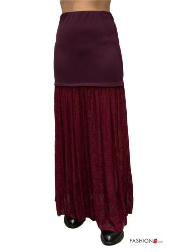 lace trim Skirt with elastic