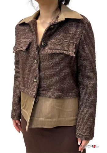 Giacca in Misto Lana con bottoni con tasche - ph 1