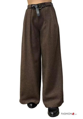 Hose mit Gürtel mit gummizug mit Taschen - ph 1