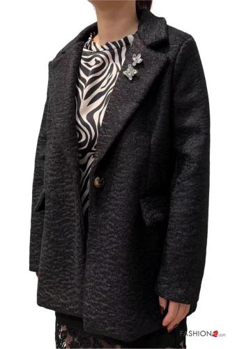 Jacket with buttons with lining