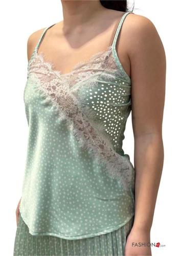 Top pizzo Fantasia pois