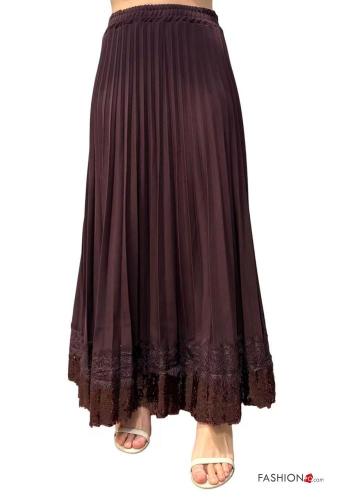 lace trim Skirt with sequins with elastic - ph 1