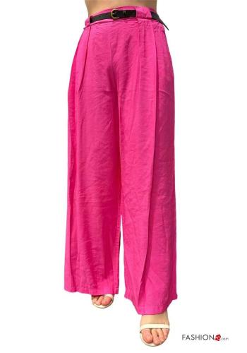 Trousers with belt with pockets