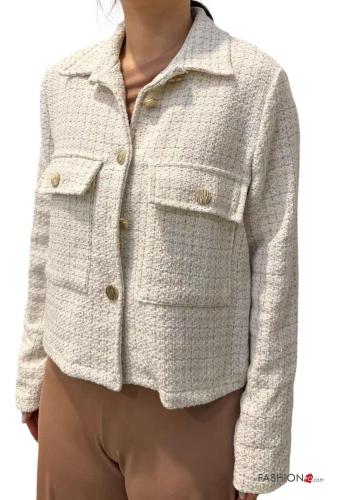 Cotton Jacket with buttons with pockets