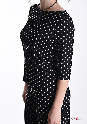 T-shirt Fantasia pois maniche a tre quarti - ph 3