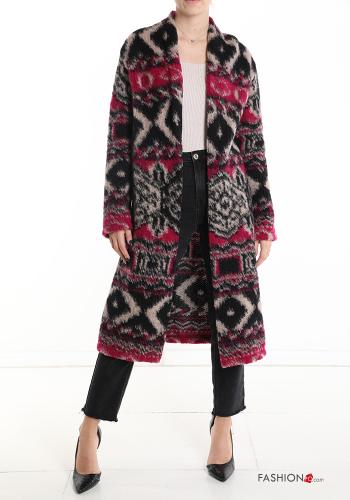 Geometric pattern Wool Mix Cardigan - ph 1
