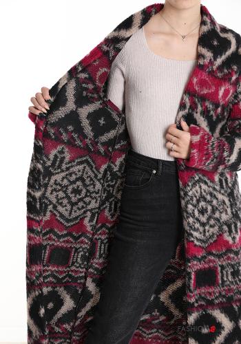 Geometric pattern Wool Mix Cardigan - ph 5