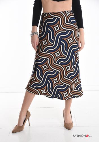 Falda midi Estampado Geométrico con elástico - ph 1