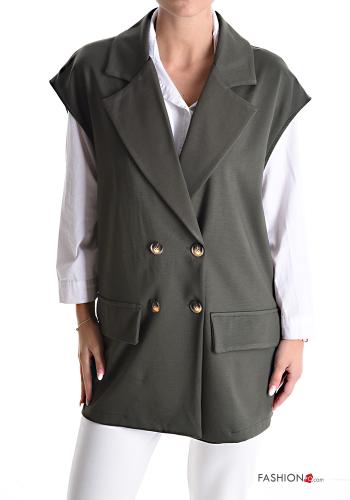 double-breasted Gilet with pockets