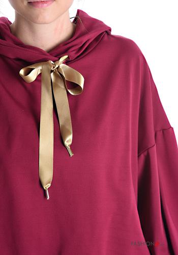 Felpa con cappuccio con tasche con nastro - ph 4