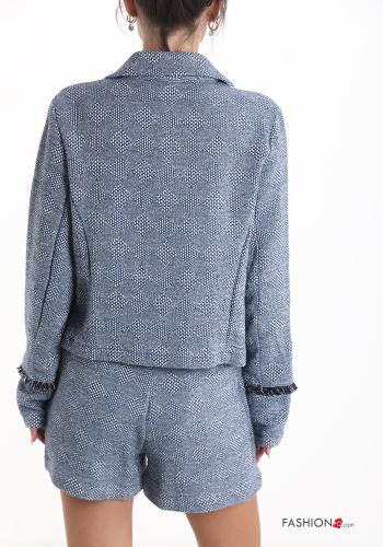 Veste en Coton Imprimé jacquard à boutons sans doublure - ph 2
