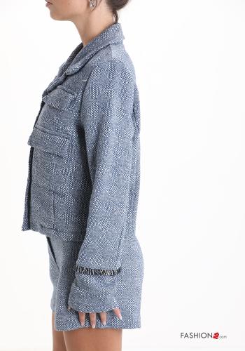 Veste en Coton Imprimé jacquard à boutons sans doublure - ph 3