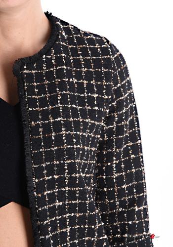 Geometrisches Muster Tweed Bolero aus Baumwolle - ph 4