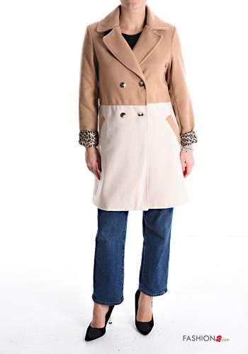 double-breasted Coat with pockets with lining - ph 1