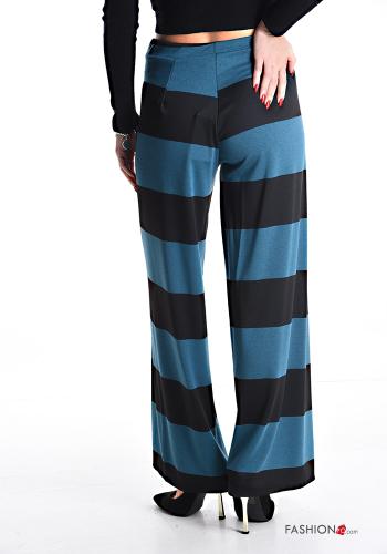 Streifenmuster wide leg Hose mit gummizug - ph 2
