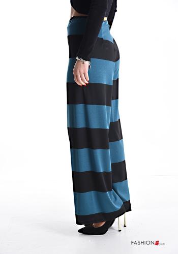 Streifenmuster wide leg Hose mit gummizug - ph 3