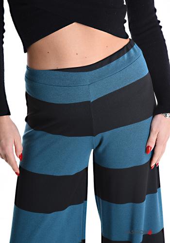 Streifenmuster wide leg Hose mit gummizug - ph 4