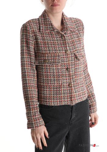 Chaqueta de Algodón con cuello con botones con bolsillos - ph 1