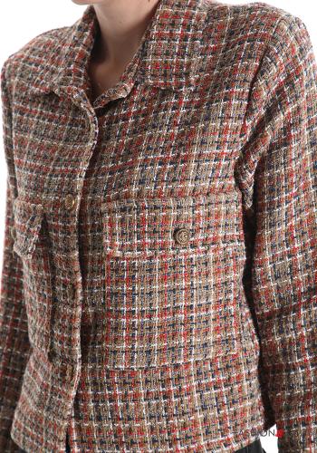 Chaqueta de Algodón con cuello con botones con bolsillos - ph 4