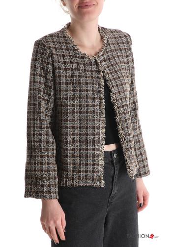 Vichy Cotton Bolero with fringe without lining - ph 1