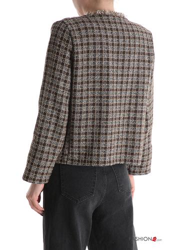 Vichy Cotton Bolero with fringe without lining - ph 2