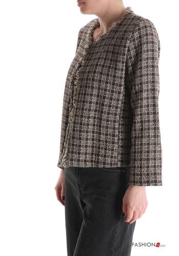 Vichy Cotton Bolero with fringe without lining - ph 3