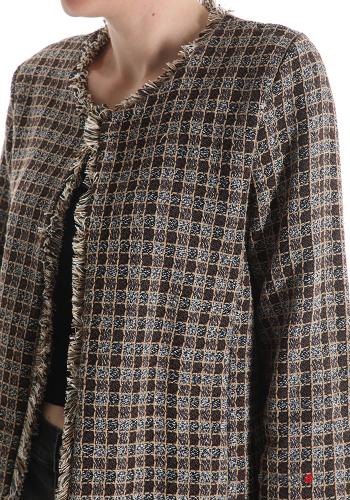 Vichy Cotton Bolero with fringe without lining - ph 4