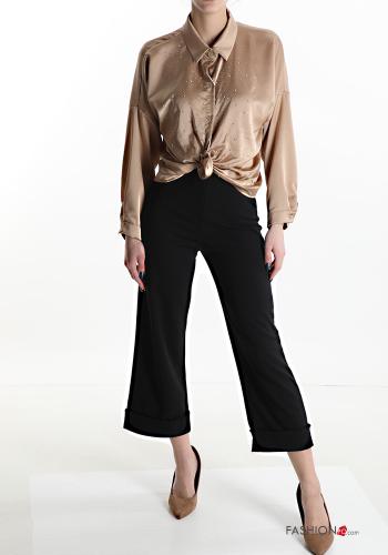 Chemise satin avec strass à noeud - ph 5