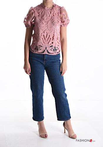 Blusa encaje manga corta - ph 5