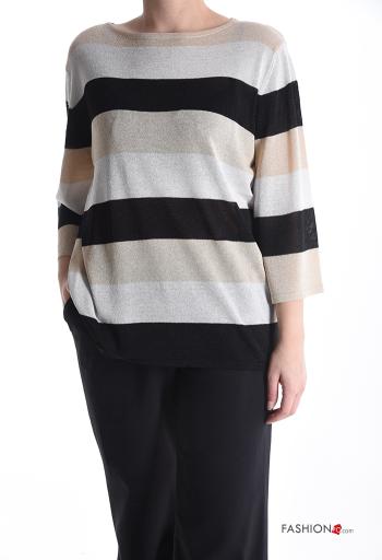 Striped long sleeve crew neck Sweater - ph 1