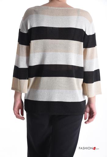 Striped long sleeve crew neck Sweater - ph 2