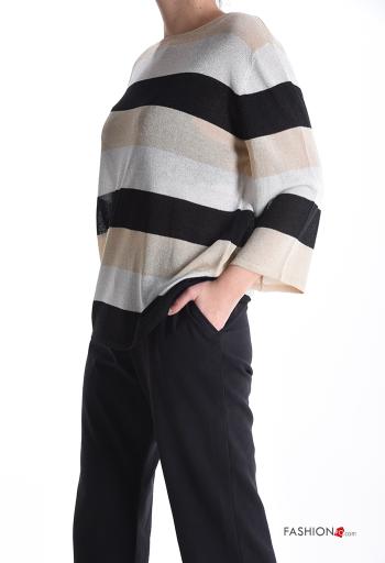 Striped long sleeve crew neck Sweater - ph 3