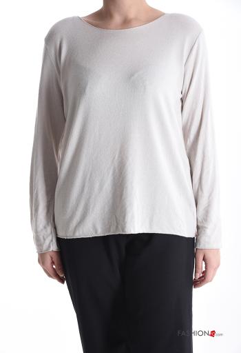 Maglione in Misto Lana maniche lunghe girocollo