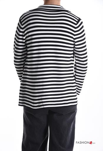 Cardigan maniche lunghe Fantasia righe con bottoni - ph 2