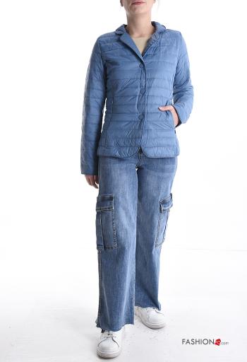 Casaco acolchoado manga comprida com botões com forro - ph 5