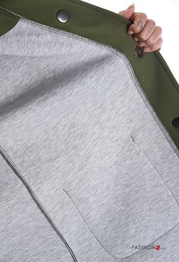 Casaco sem forro com capuz com bolsos com botões - ph 6