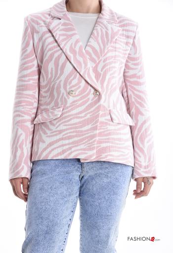 Veste en Coton manches longues Imprimé animalier à boutons
