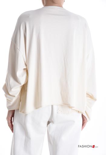 Animal motif crew neck Cotton Long sleeved top - ph 2