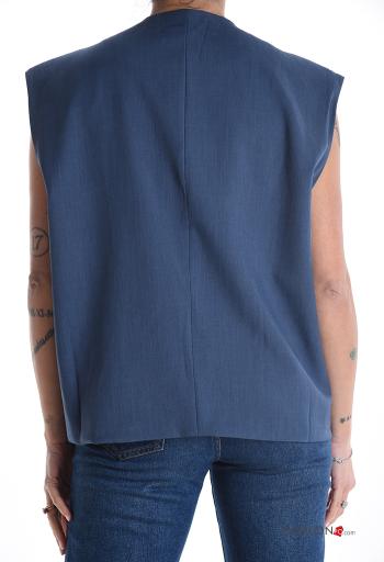 asymmetrical Gilet with buttons with v-neck - ph 2