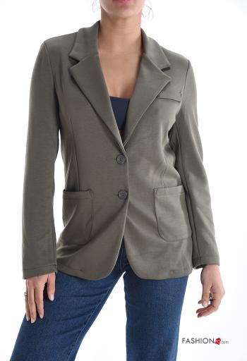 Veste manches longues à boutons avec poches