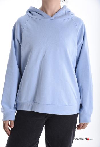 Felpa in Cotone maniche lunghe con cappuccio - ph 1