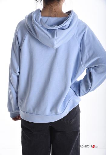 Felpa in Cotone maniche lunghe con cappuccio - ph 2