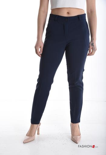 Pantalone skinny con tasche con bottoni con zip - ph 1